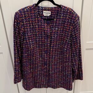 Vintage Tweed Blazer Joan Leslie Size 18